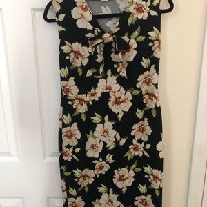 Stretchy plus size Unique vintage 50s floral dress